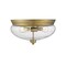 Z-Lite Amon 3 Light Flush Mount, Heritage Brass And Clear Seedy 722F3-HBR - alternate 7